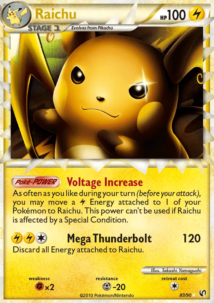 Raichu, Pokémon card