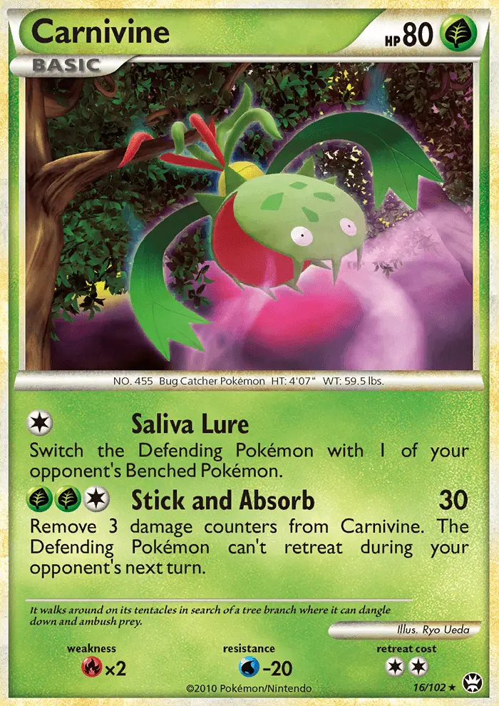 Carnivine, Pokémon card