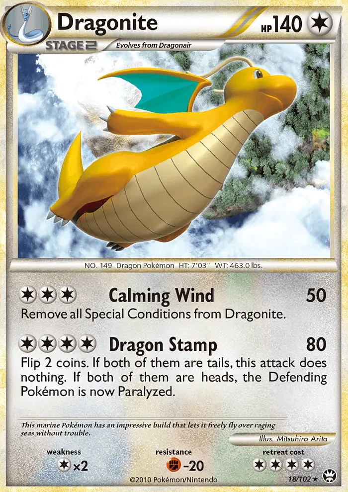 Dragonite, Pokémon card