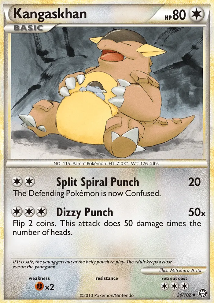 Kangaskhan, Pokémon card