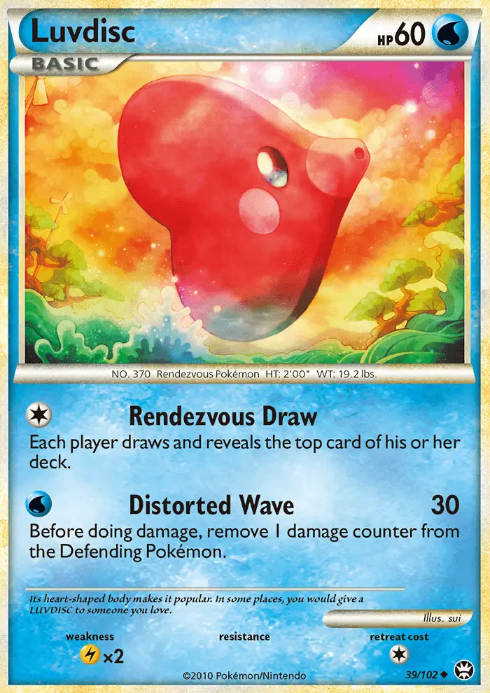 Luvdisc, Pokémon card