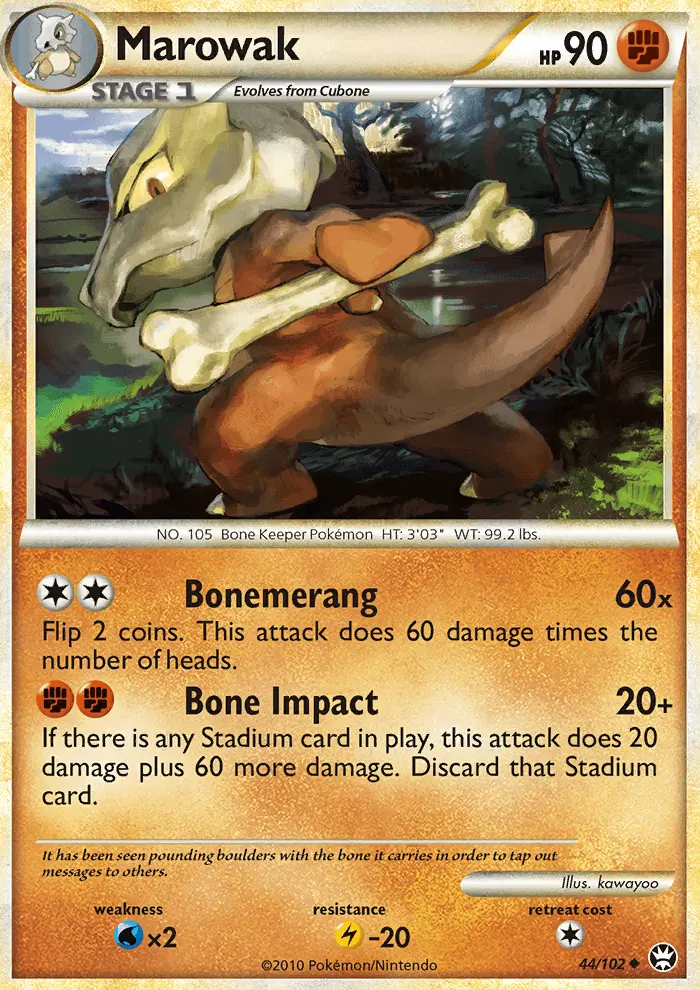Marowak, Pokémon card