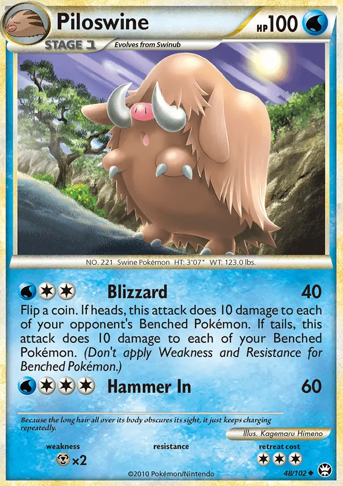 Piloswine, Pokémon card