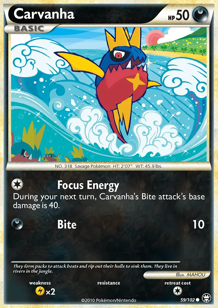 Carvanha, Pokémon card