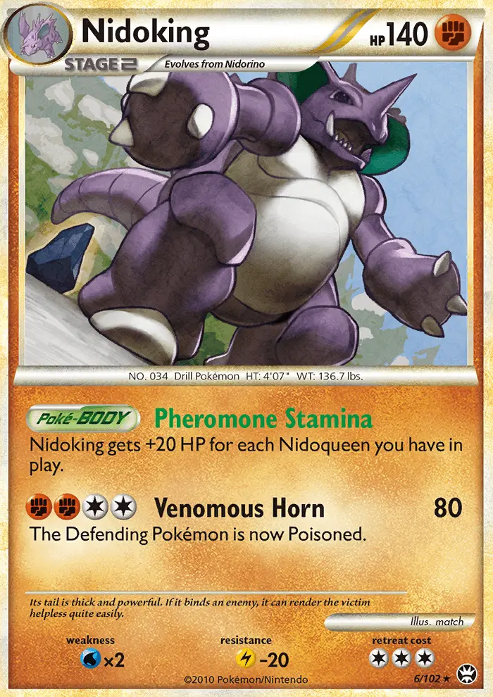 Nidoking, Pokémon card