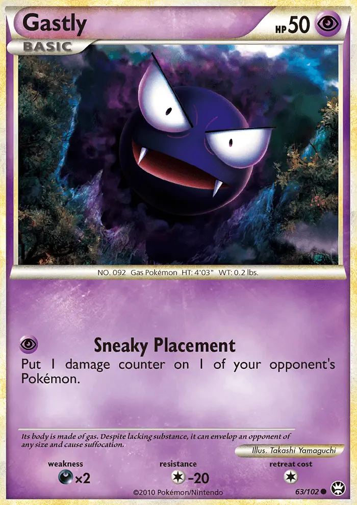 Gastly, Pokémon card