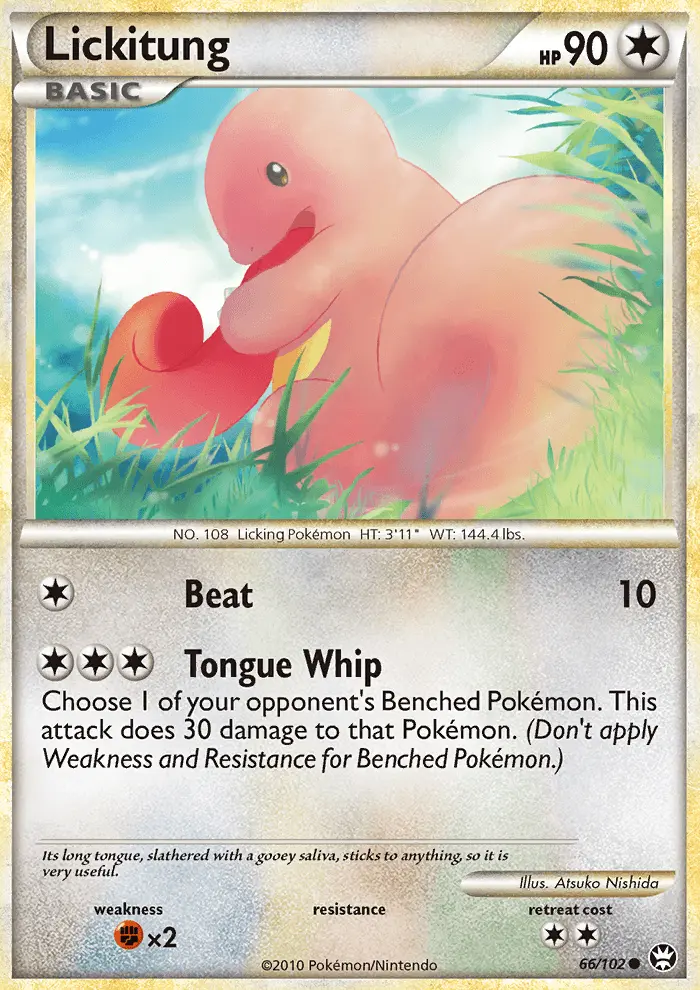 Lickitung, Pokémon card