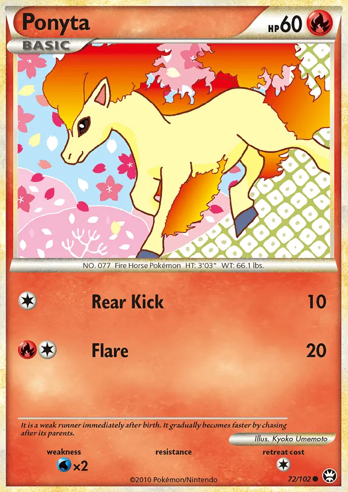 Ponyta, Pokémon card