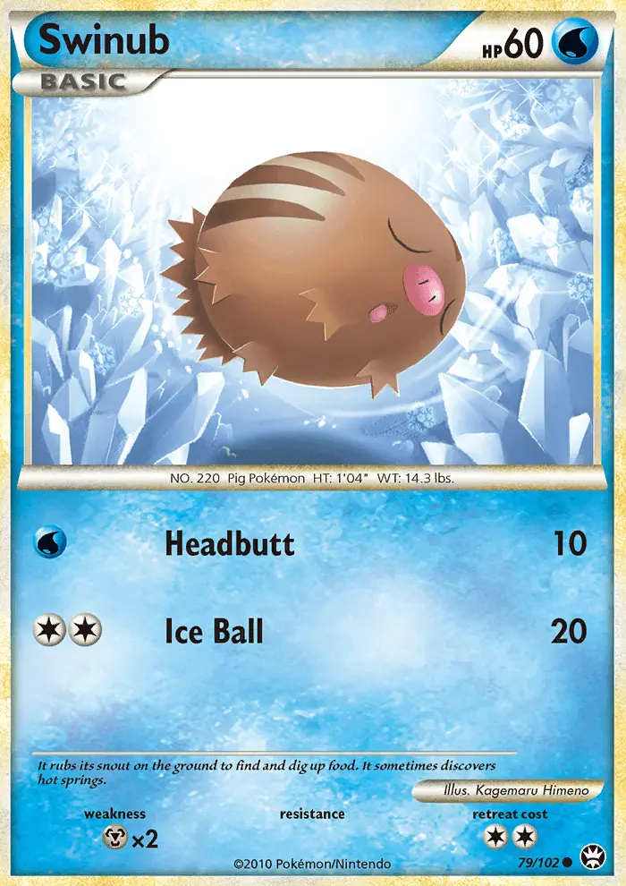 Swinub, Pokémon card