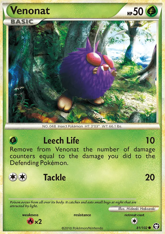 Venonat, Pokémon card