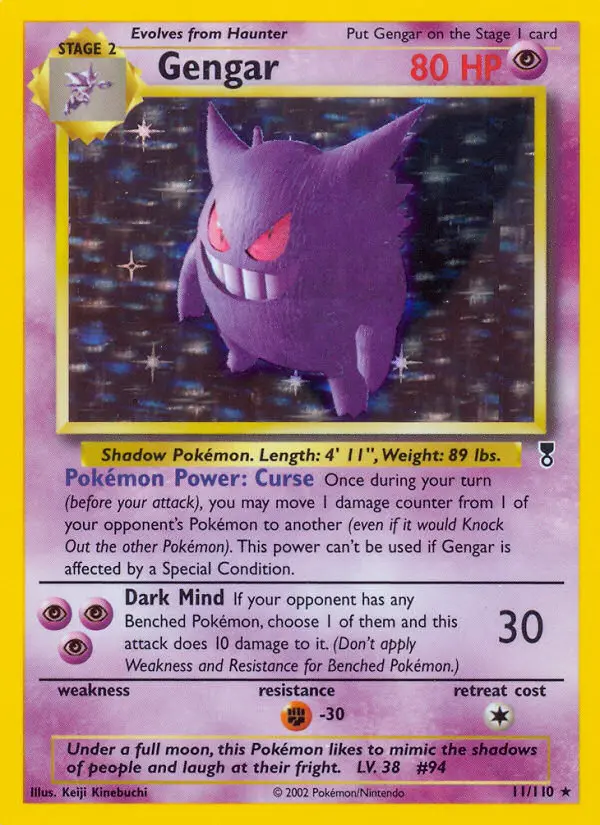 Gengar, Pokémon card