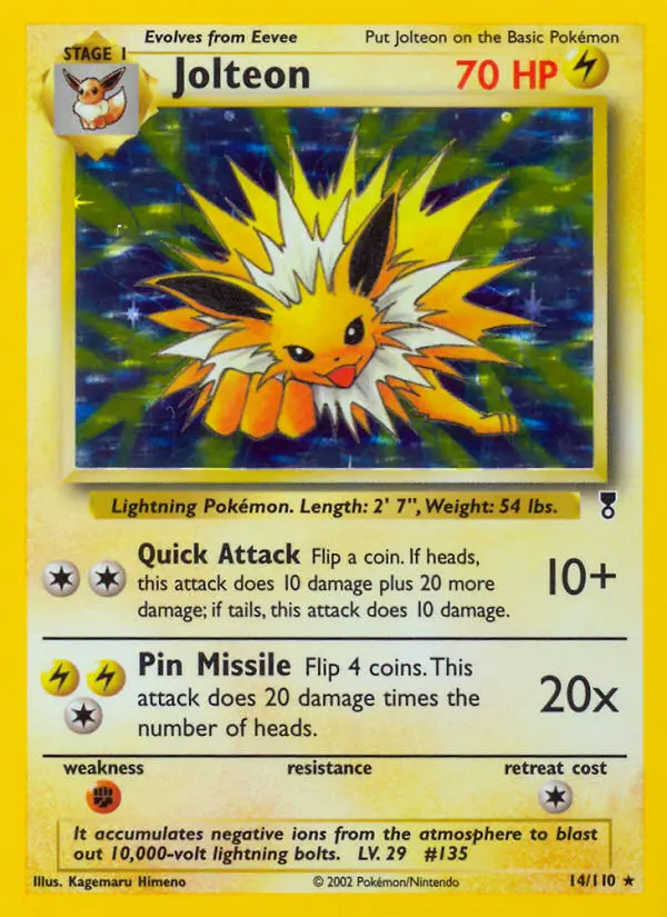 Jolteon, Pokémon card