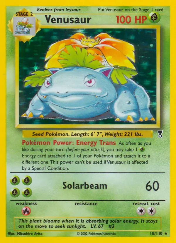 Venusaur, Pokémon card