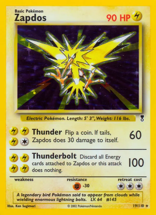 Zapdos, Pokémon card
