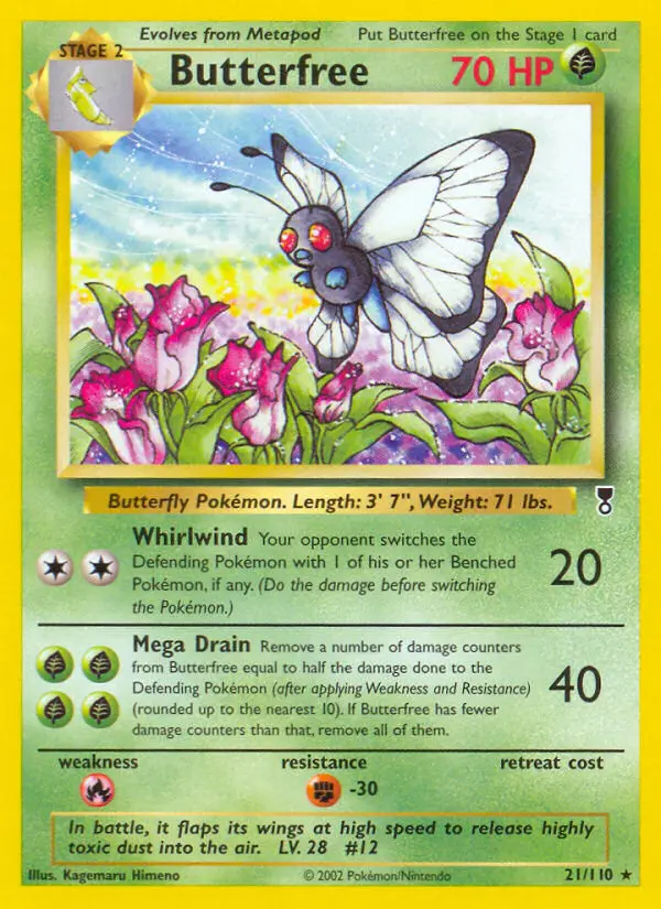 Butterfree, Pokémon card