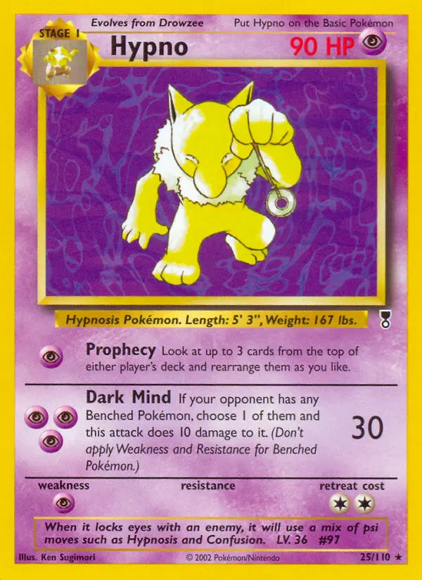 Hypno, Pokémon card