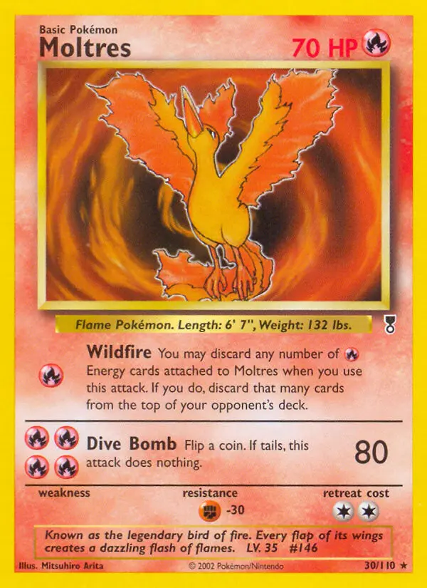 Moltres, Pokémon card
