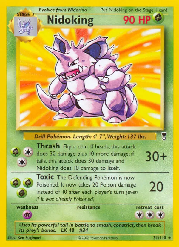 Nidoking, Pokémon card