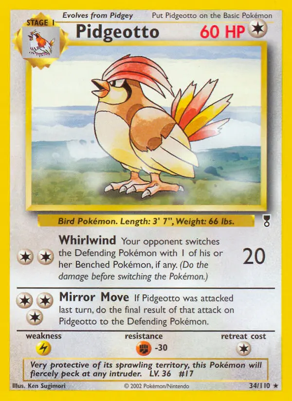 Pidgeotto, Pokémon card