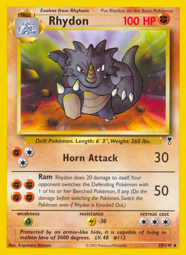 Rhydon, Pokémon card