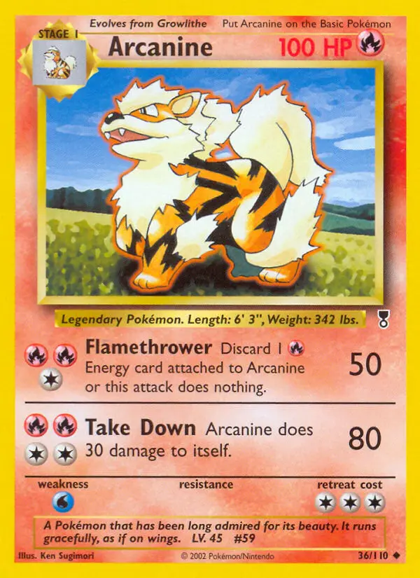 Arcanine, Pokémon card