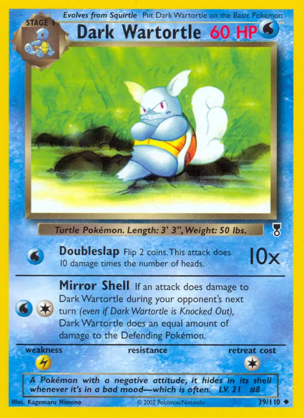 Dark Wartortle, Pokémon card