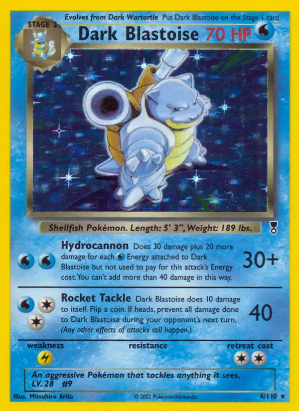 Dark Blastoise, Pokémon card
