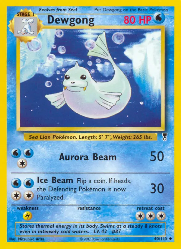 Dewgong, Pokémon card