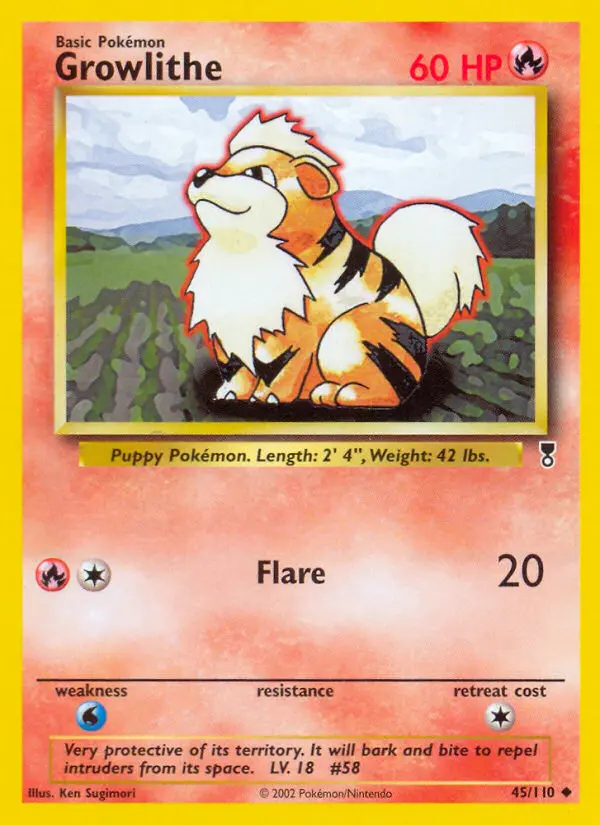 Growlithe, Pokémon card