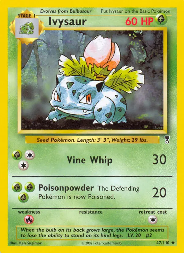 Ivysaur, Pokémon card