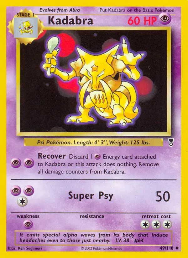Kadabra, Pokémon card