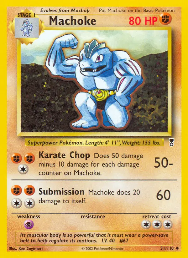 Machoke, Pokémon card