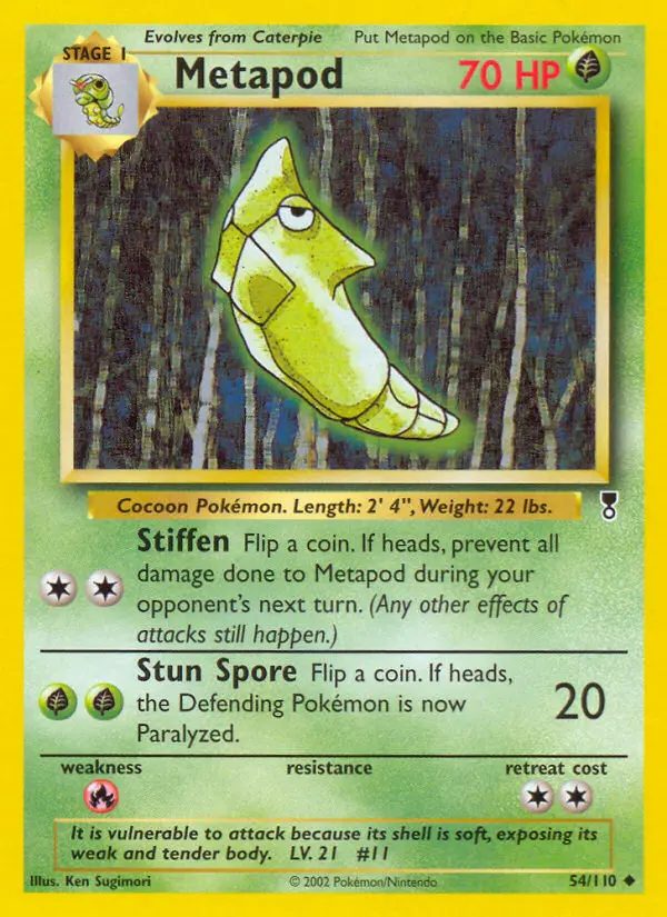 Metapod, Pokémon card