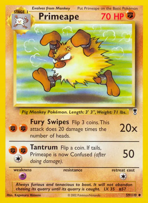 Primeape, Pokémon card