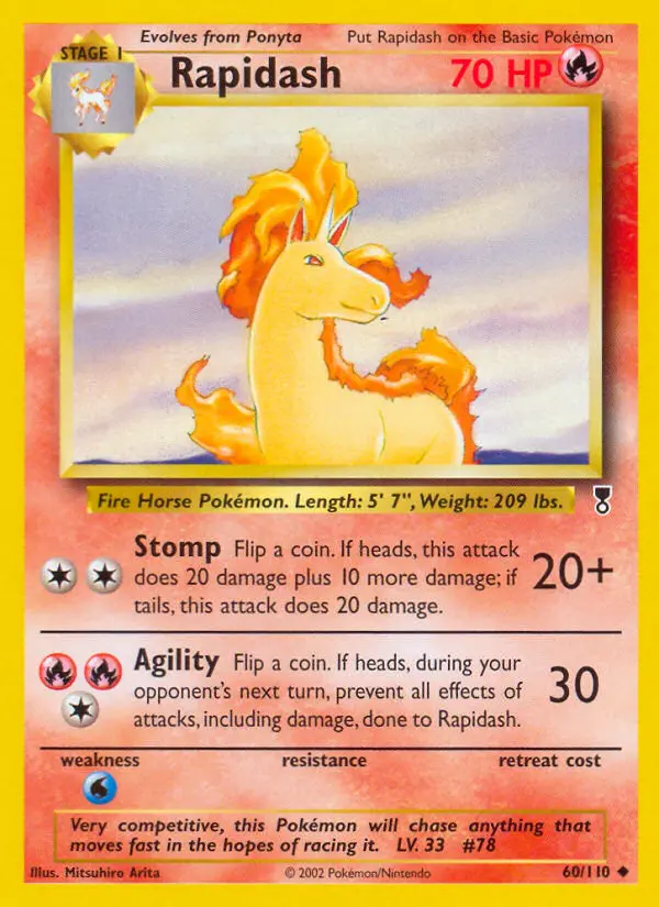 Rapidash, Pokémon card