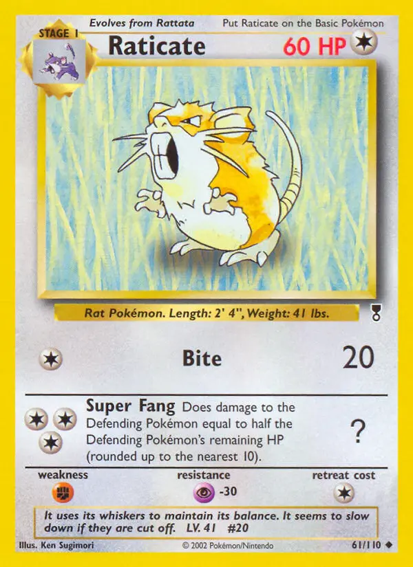 Raticate, Pokémon card