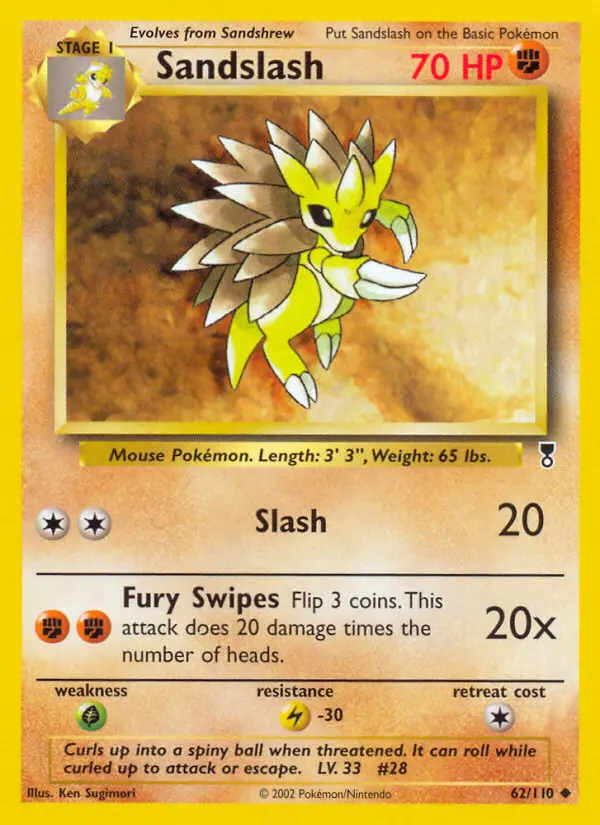 Sandslash, Pokémon card