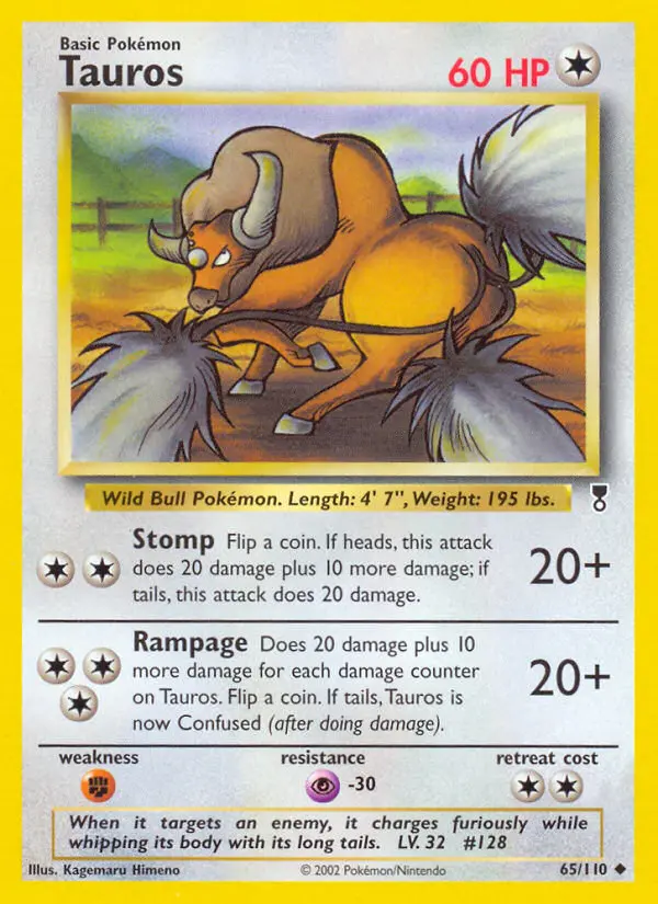 Tauros, Pokémon card