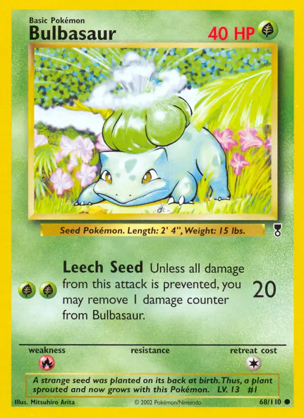 Bulbasaur, Pokémon card