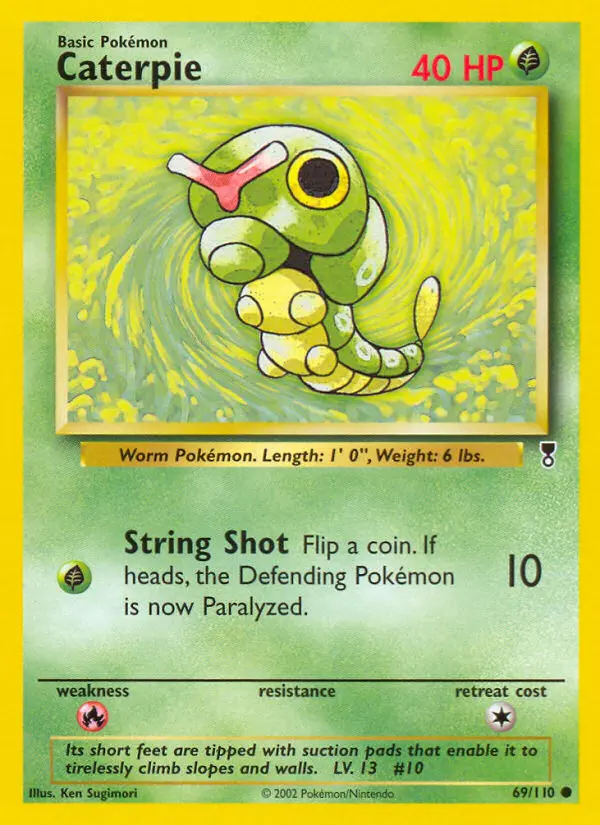 Caterpie, Pokémon card