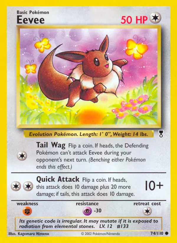 Eevee, Pokémon card