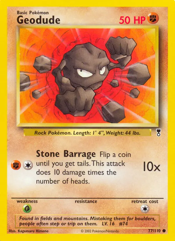 Geodude, Pokémon card