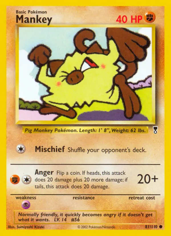 Mankey, Pokémon card