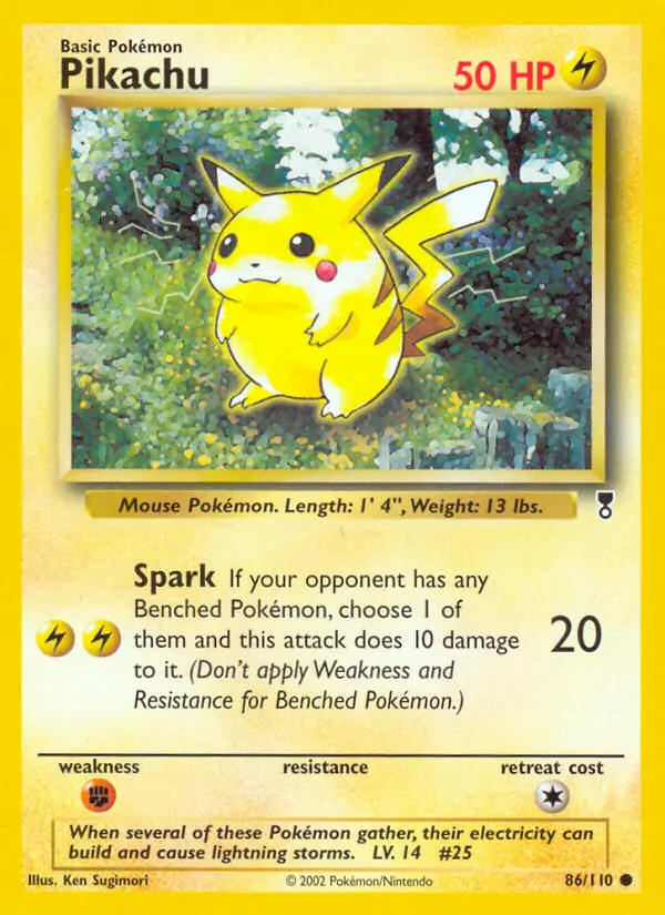 Pikachu, Pokémon card