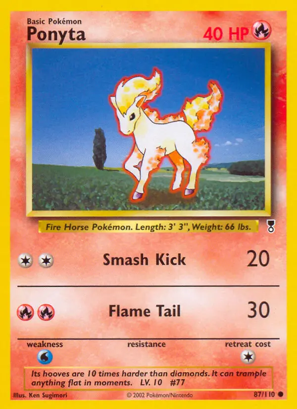 Ponyta, Pokémon card