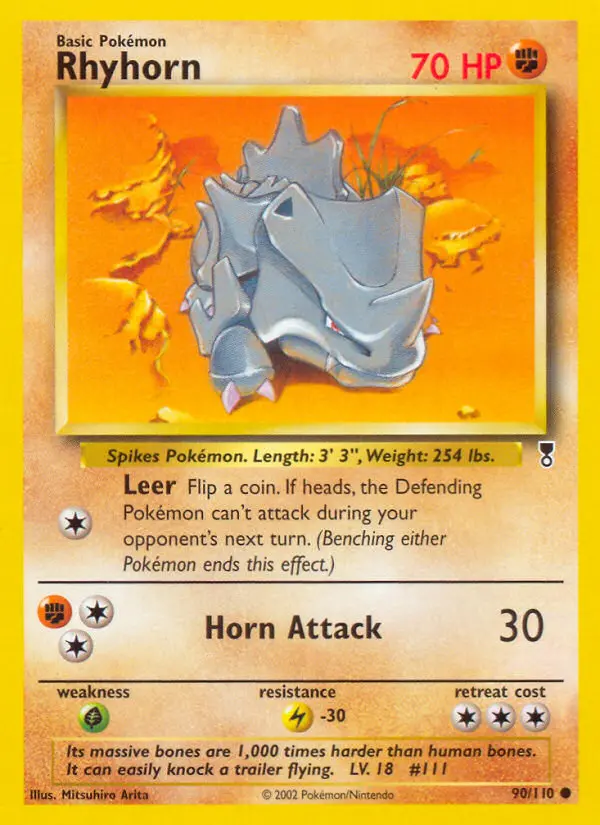 Rhyhorn, Pokémon card