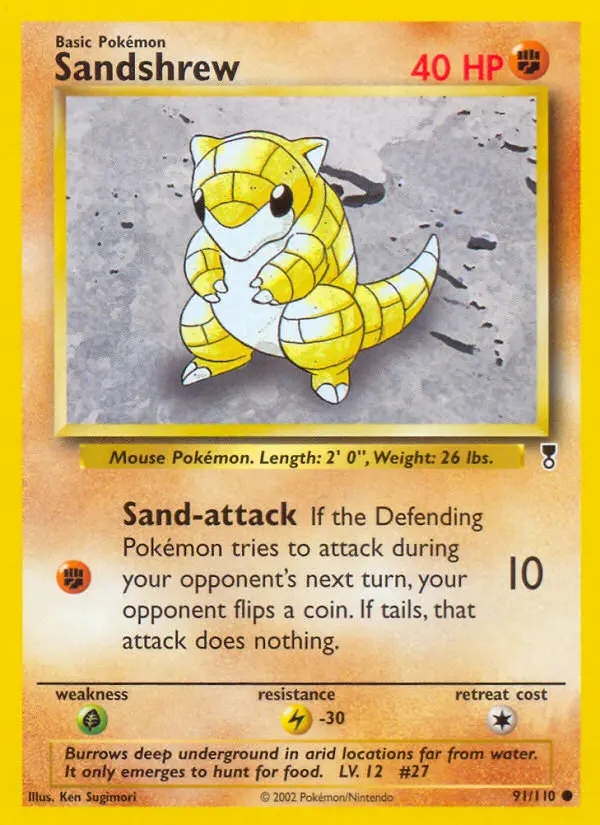 Sandshrew, Pokémon card