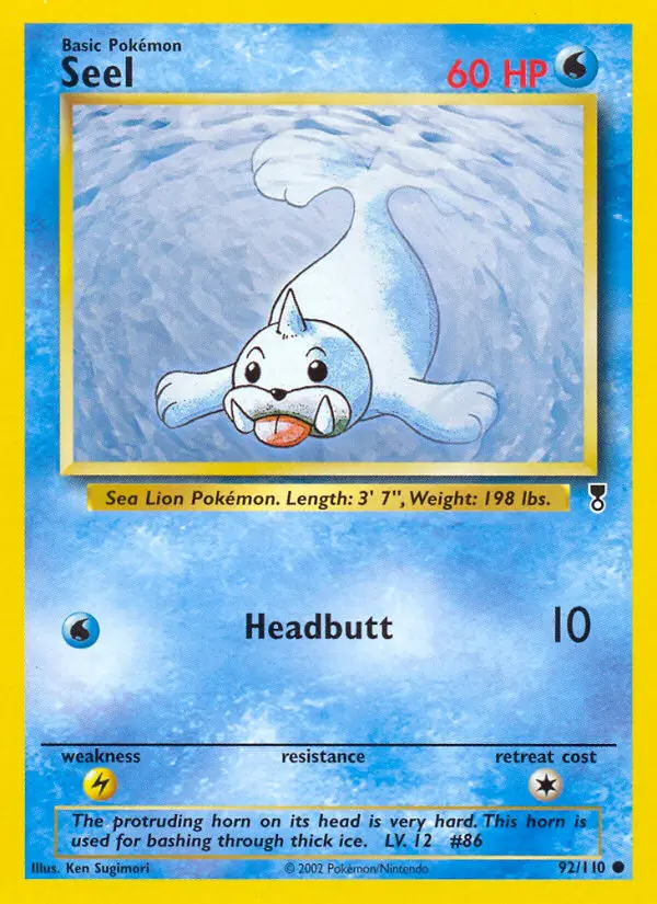 Seel, Pokémon card