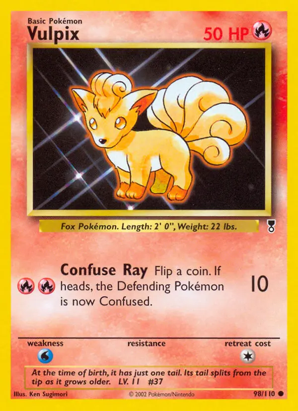 Vulpix, Pokémon card