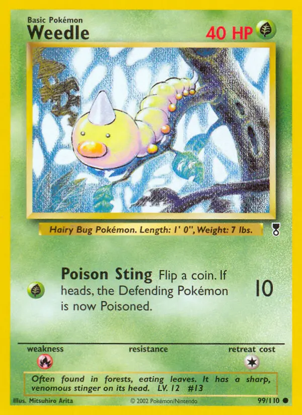 Weedle, Pokémon card